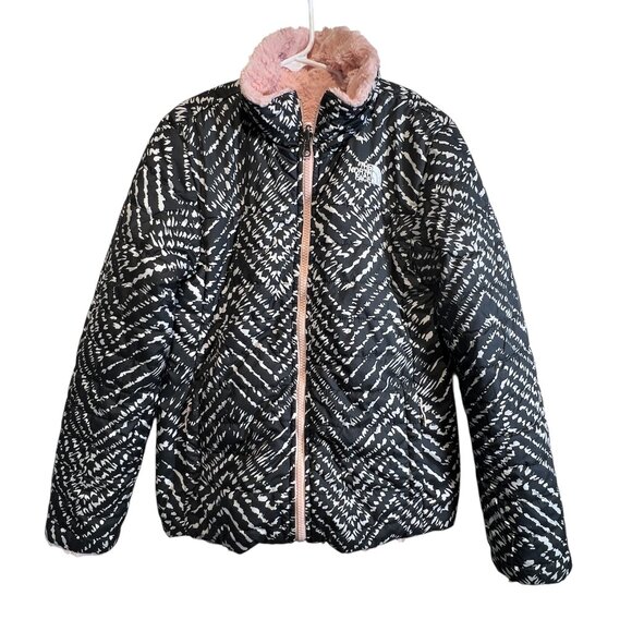 The North Face Girls Reversible Mossbud Swirl Insulated Jacket M